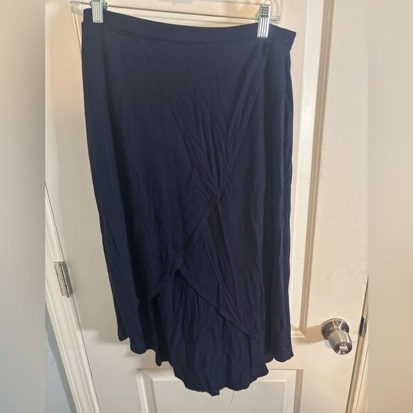 GAP Dark Blue Midi high low Skirt size small EUC - Picture 1 of 3